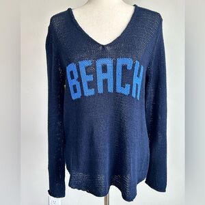 Wooden Ships "Beach" V-Neck Sweater